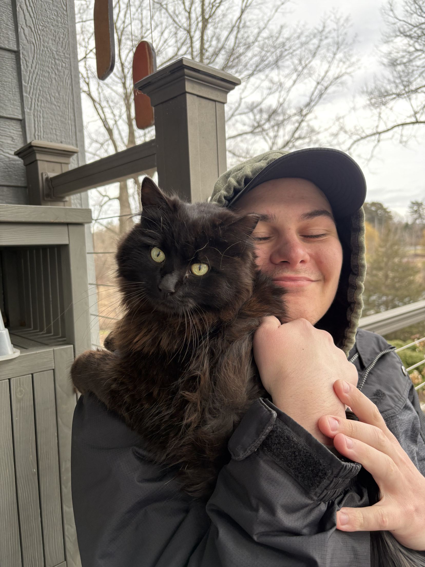 Veterinarian with cat